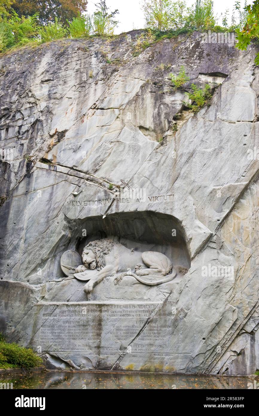 Le Monument du Lion. Lucerne. Suisse Banque D'Images