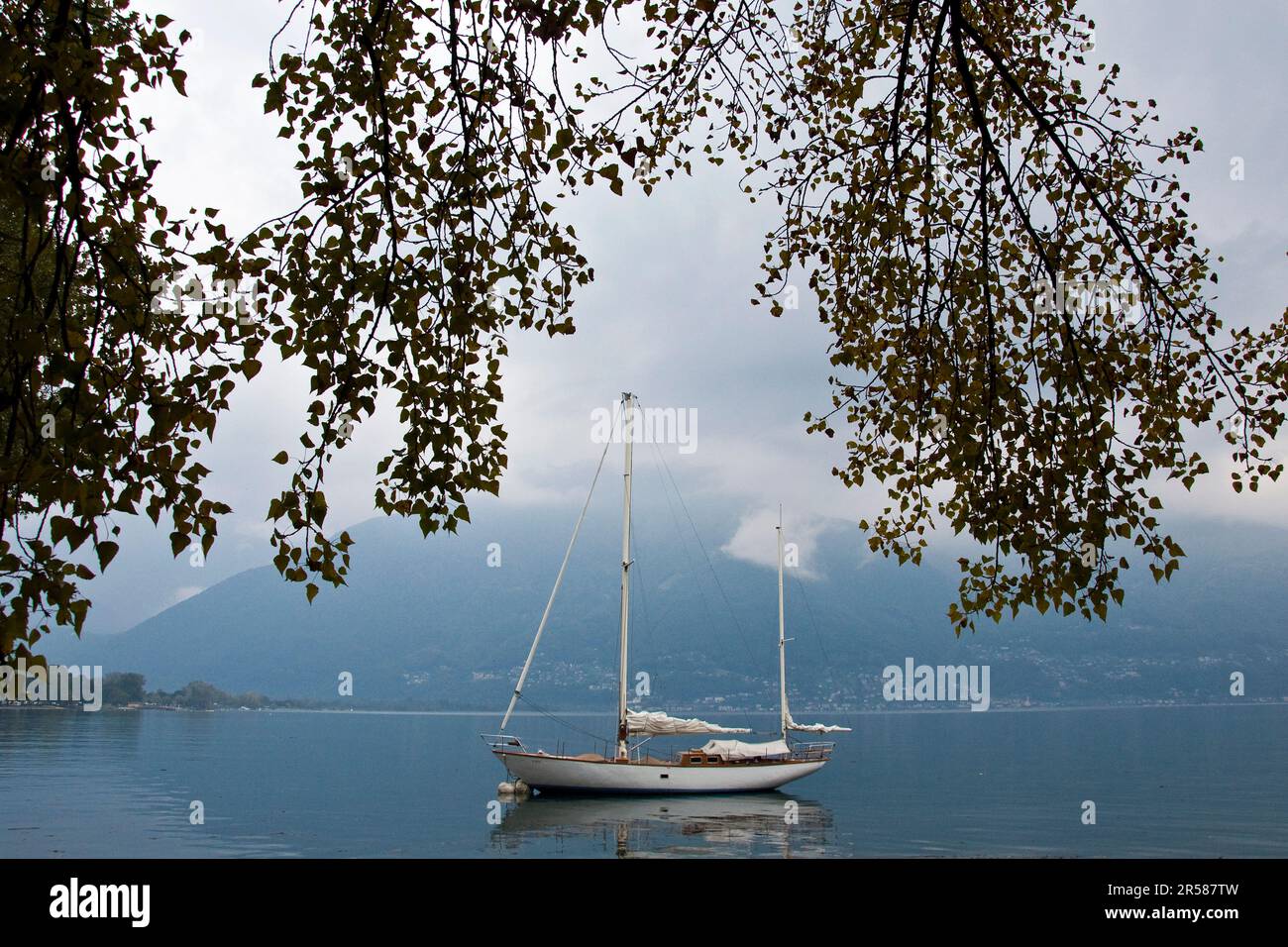 Suisse. Canton Tessin. Locarno. Lac majeur Banque D'Images