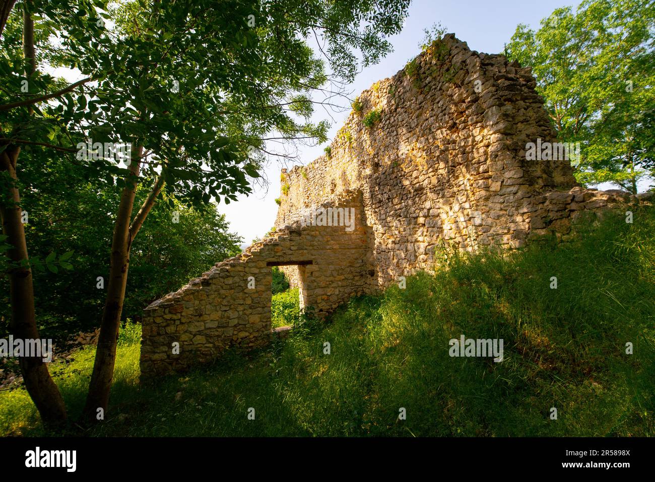 Szadvar, Szodliget est un château historique ou fort en ruine dans le nord-est de la Hongrie. Il y a sur le sommet du fort-montagne ce qui est 460meters haut. Il s'agit d'un Banque D'Images