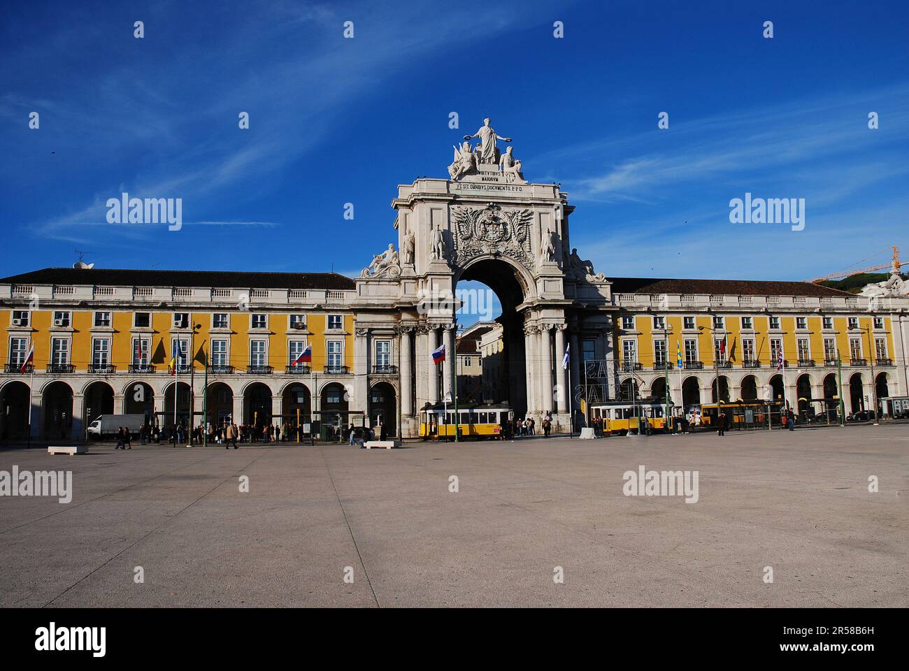Praça do Comércio - Lisbonne - Portugal Banque D'Images