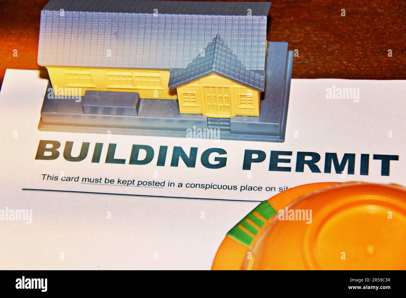 Permis de construire conceptuel . Permis sur les activités de construction et l'industrie de la construction Banque D'Images
