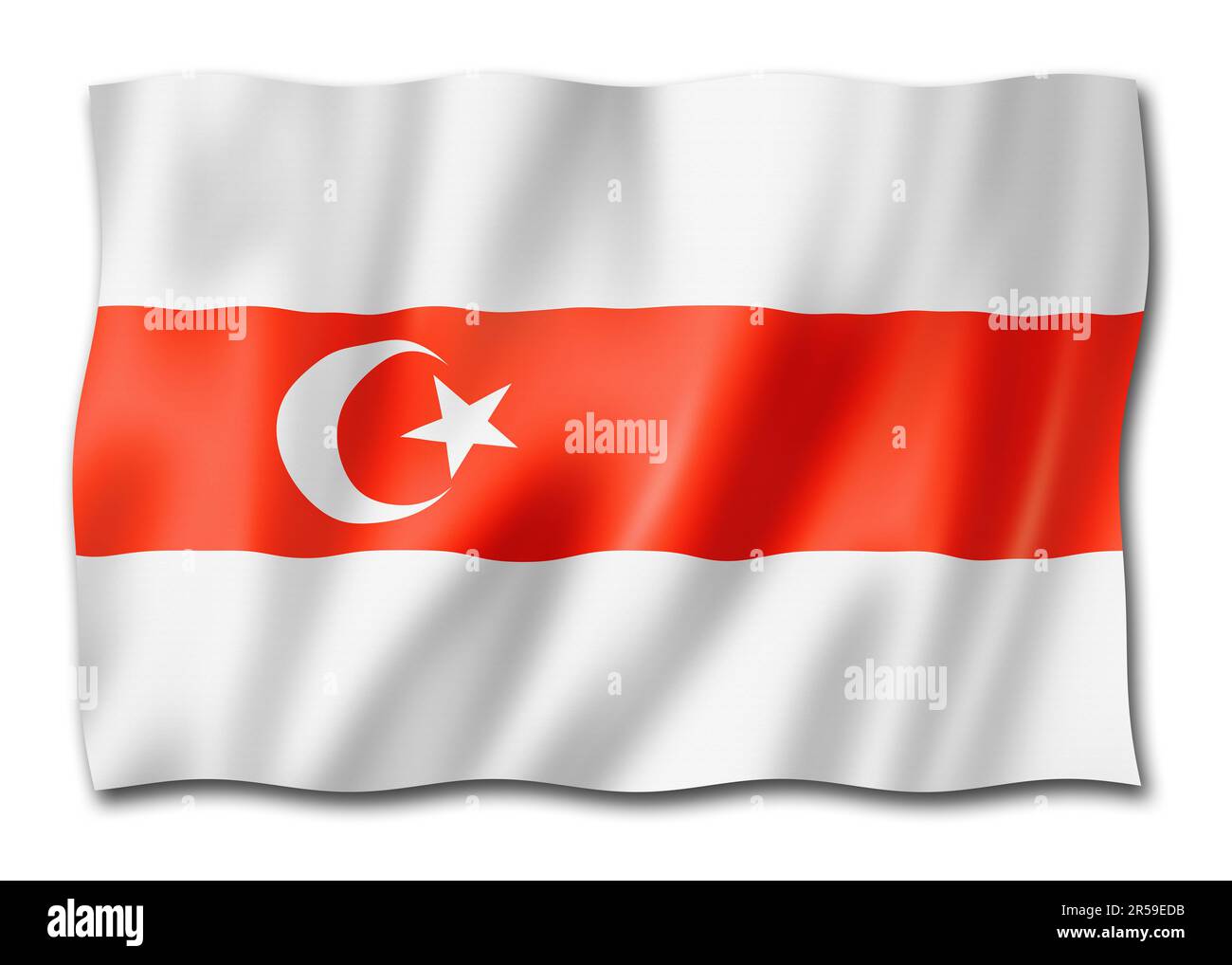 Drapeau ethnique des Tatars de Poldachian, Europe. Illustration tridimensionnelle Banque D'Images