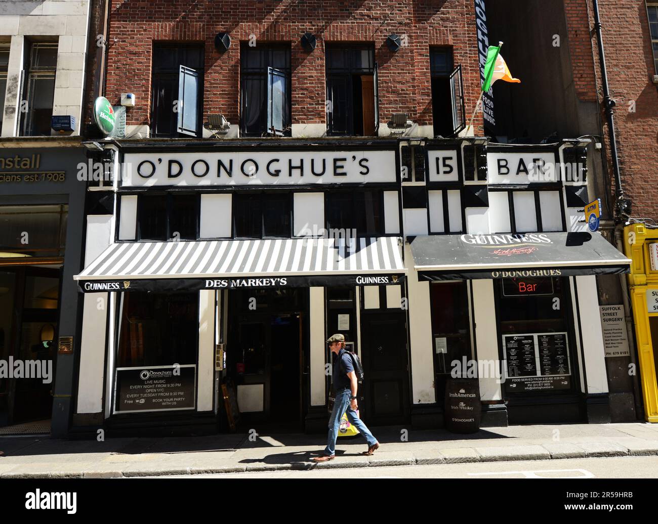 O'Donoghues Bar sur le 15 Merrion Row, Dublin, Irlande. Banque D'Images