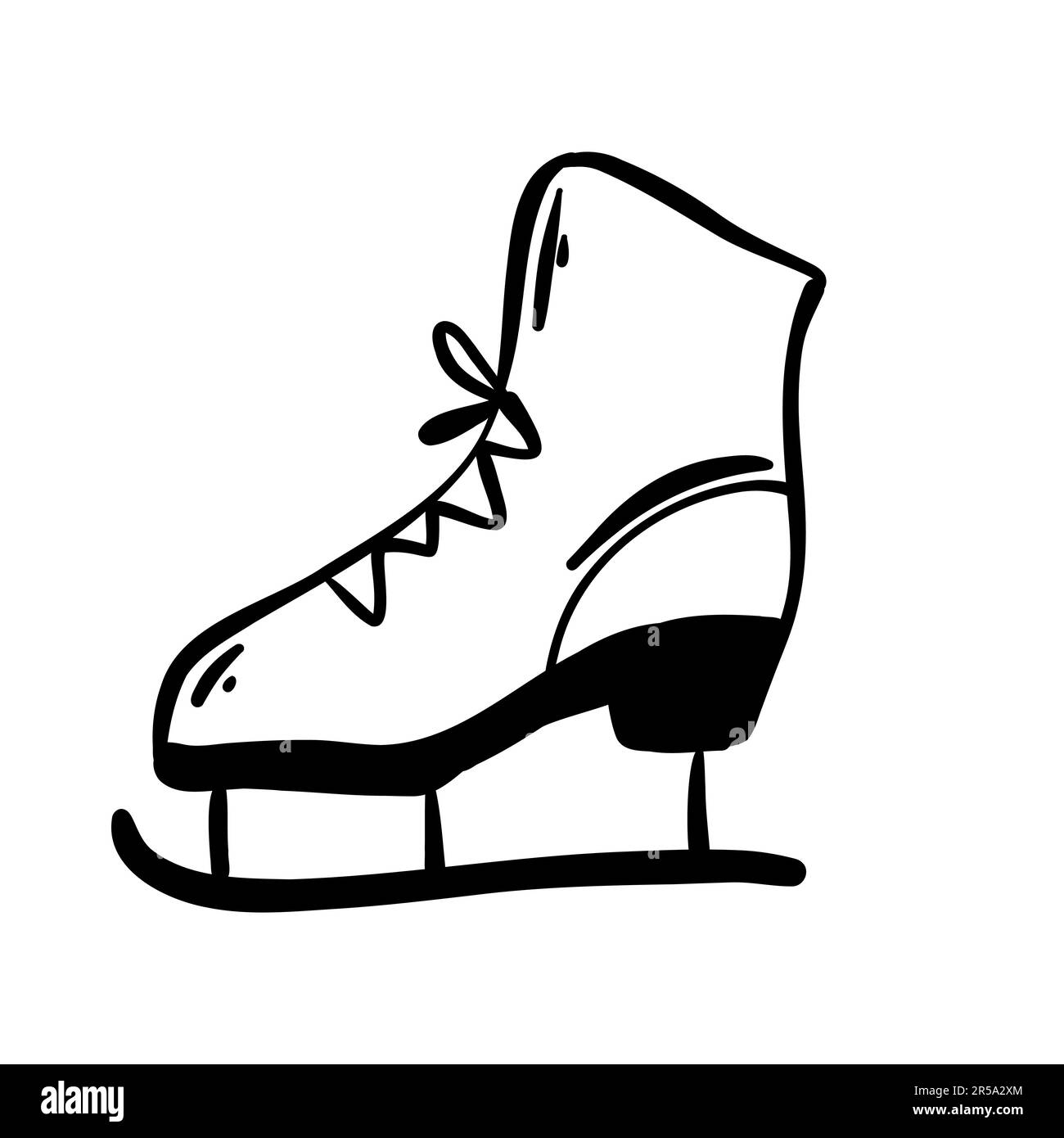 illustration vectorielle de l'icône du skate à dessin glacé. Le sport d'hiver fait des skates des icônes. la figurine est prête pour votre modèle sur un fond blanc. Éléments pour Illustration de Vecteur