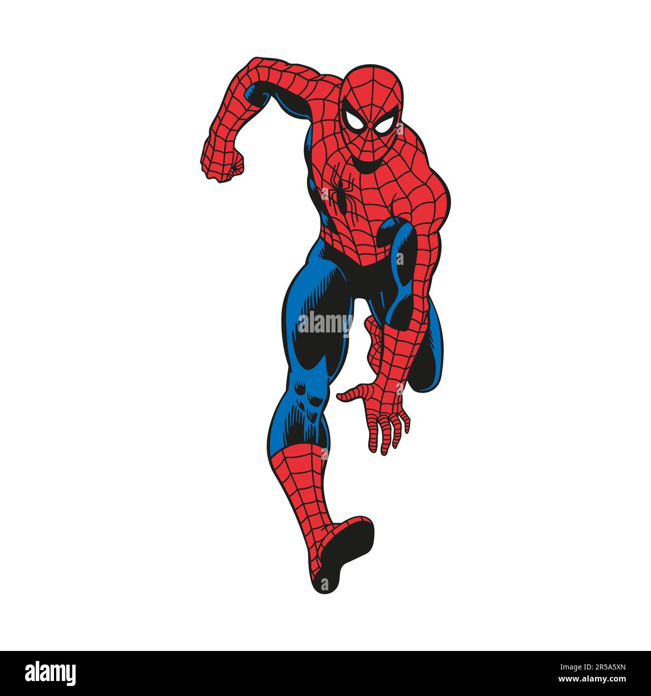 Logo Spiderman super-héros. Illustration vectorielle isolée sur fond blanc Illustration de Vecteur