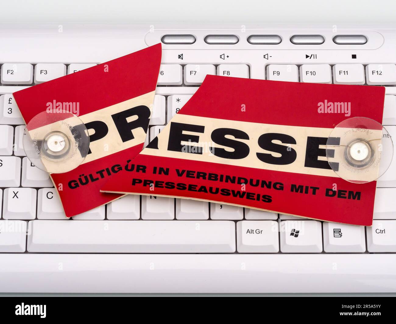 Passe de journaliste cassé, menace de liberté de la presse, Autriche Banque D'Images