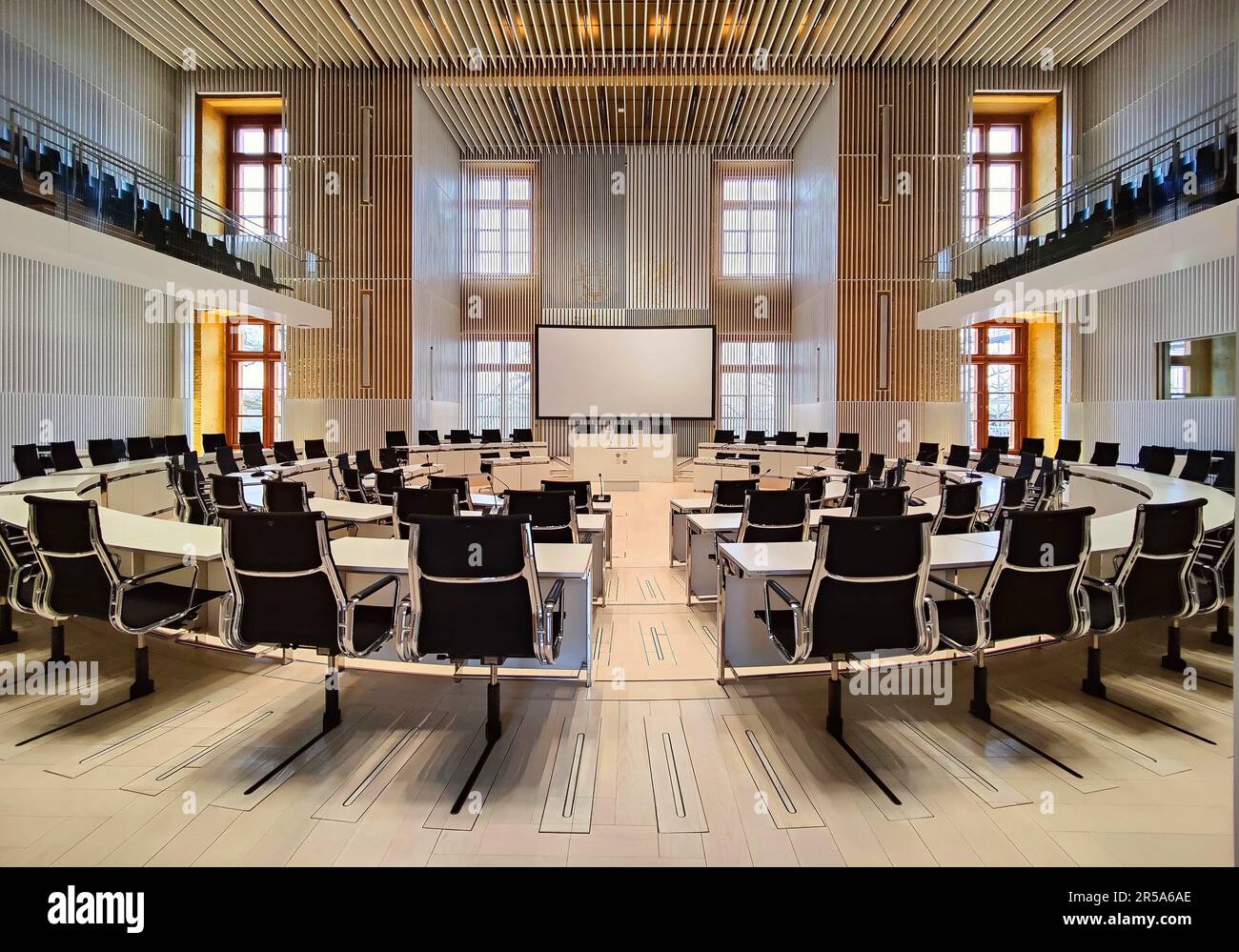 Nouvelle salle plénière du Parlement d'Etat de Mecklembourg-Poméranie occidentale dans le château de Schwerin, Allemagne, Mecklembourg-Poméranie occidentale, Schwerin Banque D'Images