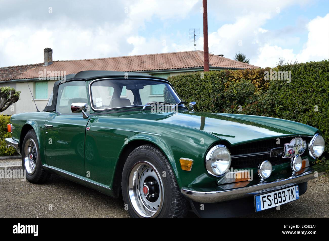 Triomphe TR6 dans British Racing Green Banque D'Images