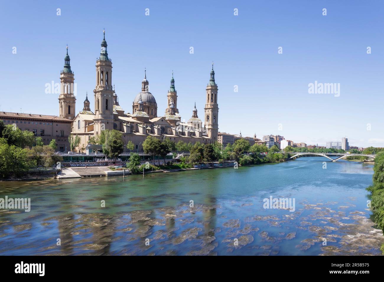 Cathédrale-basilique notre-Dame du pilier, Saragosse, Aragon, Espagne. Banque D'Images