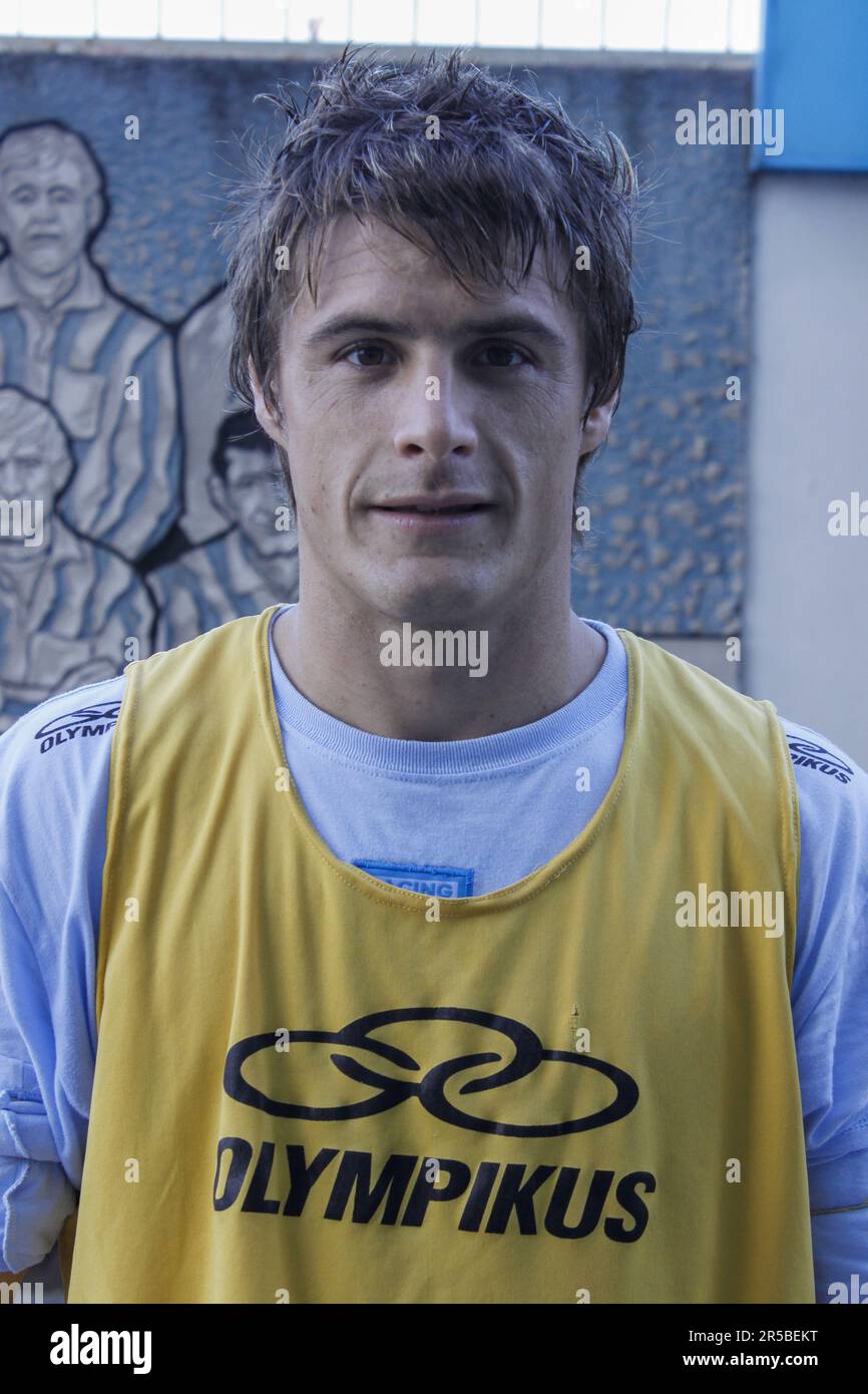 Avellaneda, Argentine, 12, mai 2011. Ivan Pillud du Racing Club de Avellaneda après l'entraînement. Crédit: Fabideciria. Banque D'Images