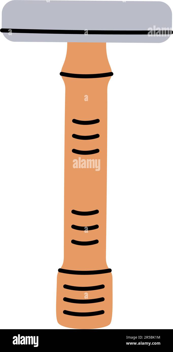 Icône de l'ancien rasoir. Silhouette du salon de coiffure et des outils de coiffeur. Illustration vectorielle. Illustration de Vecteur