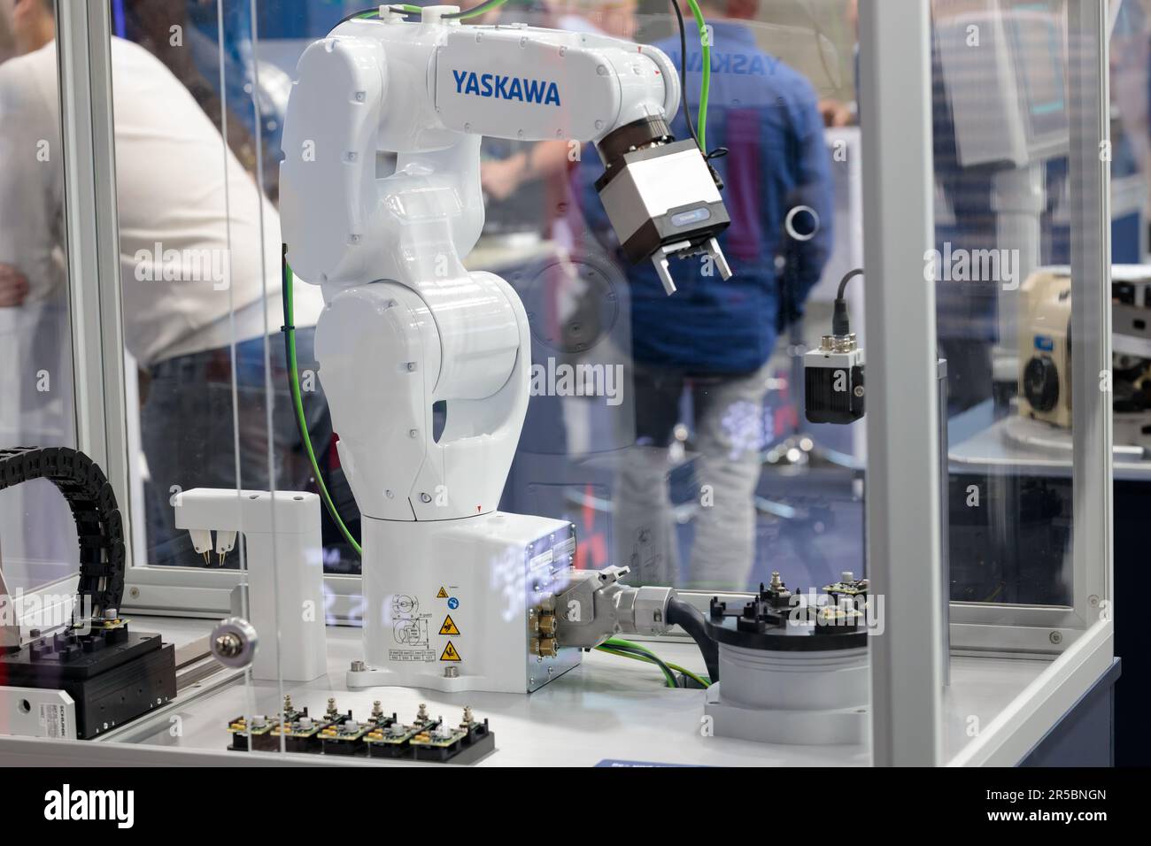 Robot industriel, exécution technologique, machines automatisées, ITM Europe, TECH EXPO Banque D'Images