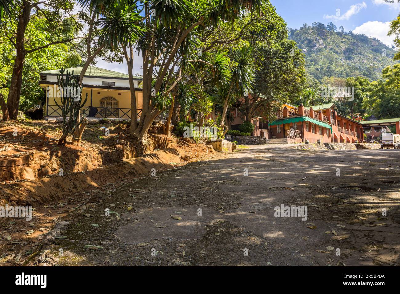 Bâtiments coloniaux à Zomba, Malawi Banque D'Images