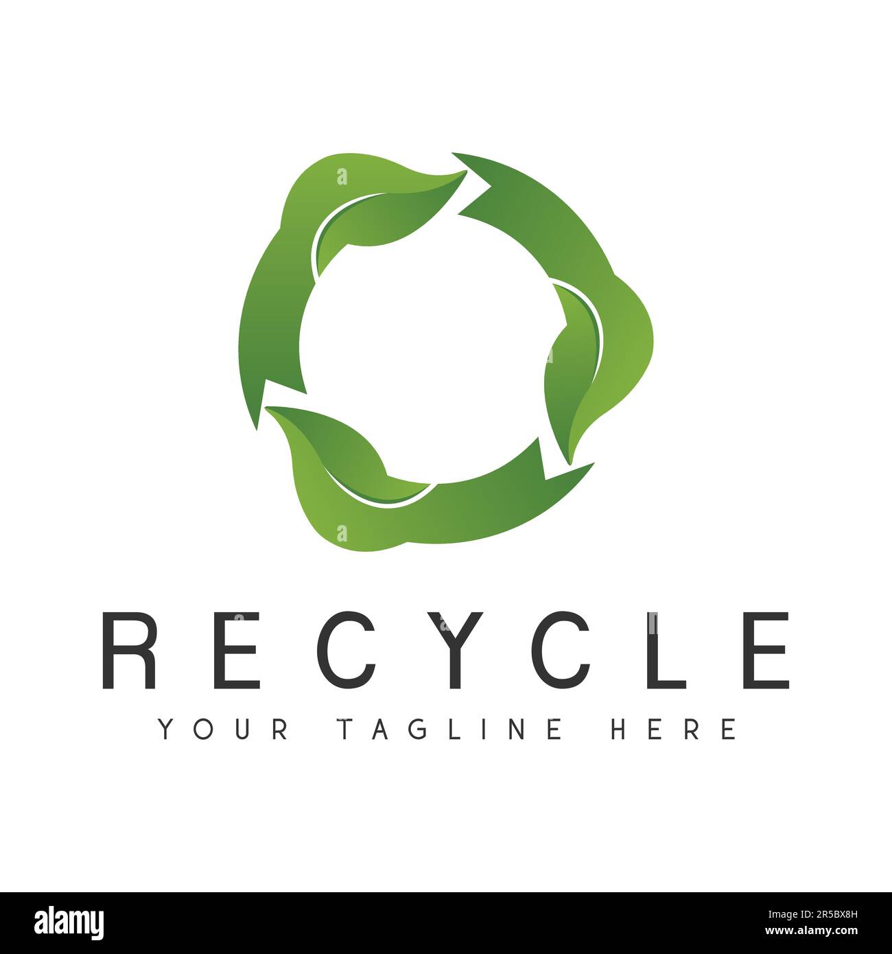 Recycle logo Design nature Green Leaf logotype Ecology Illustration de Vecteur