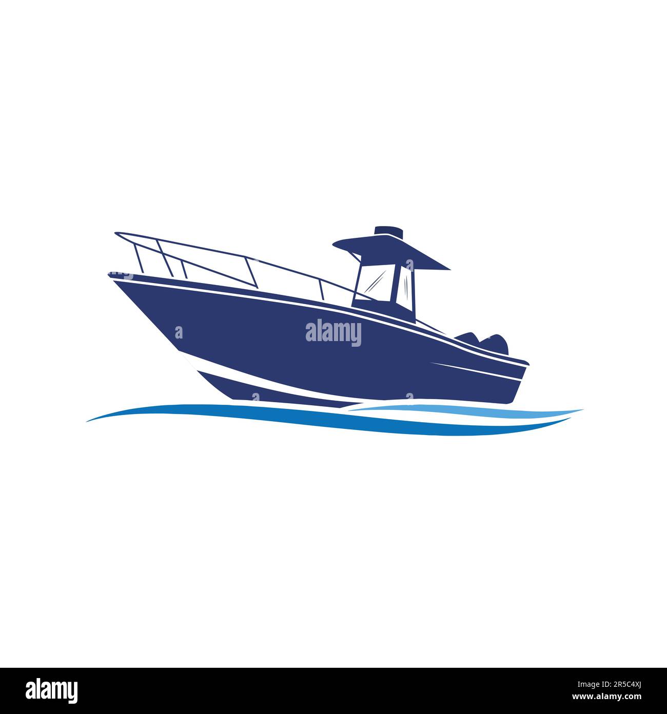 Console maritime logo bateaux de pêche icône Illustration identité de marque Illustration de Vecteur