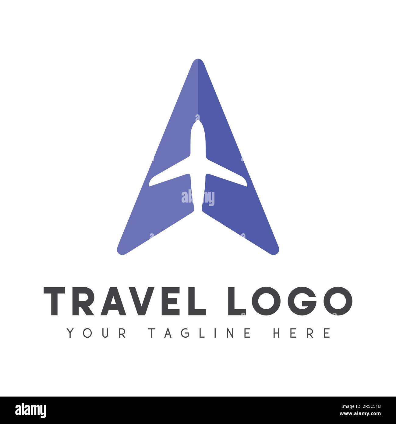 Logo de voyage moderne Design abstrait emplacement Logotype de voyage Illustration de Vecteur
