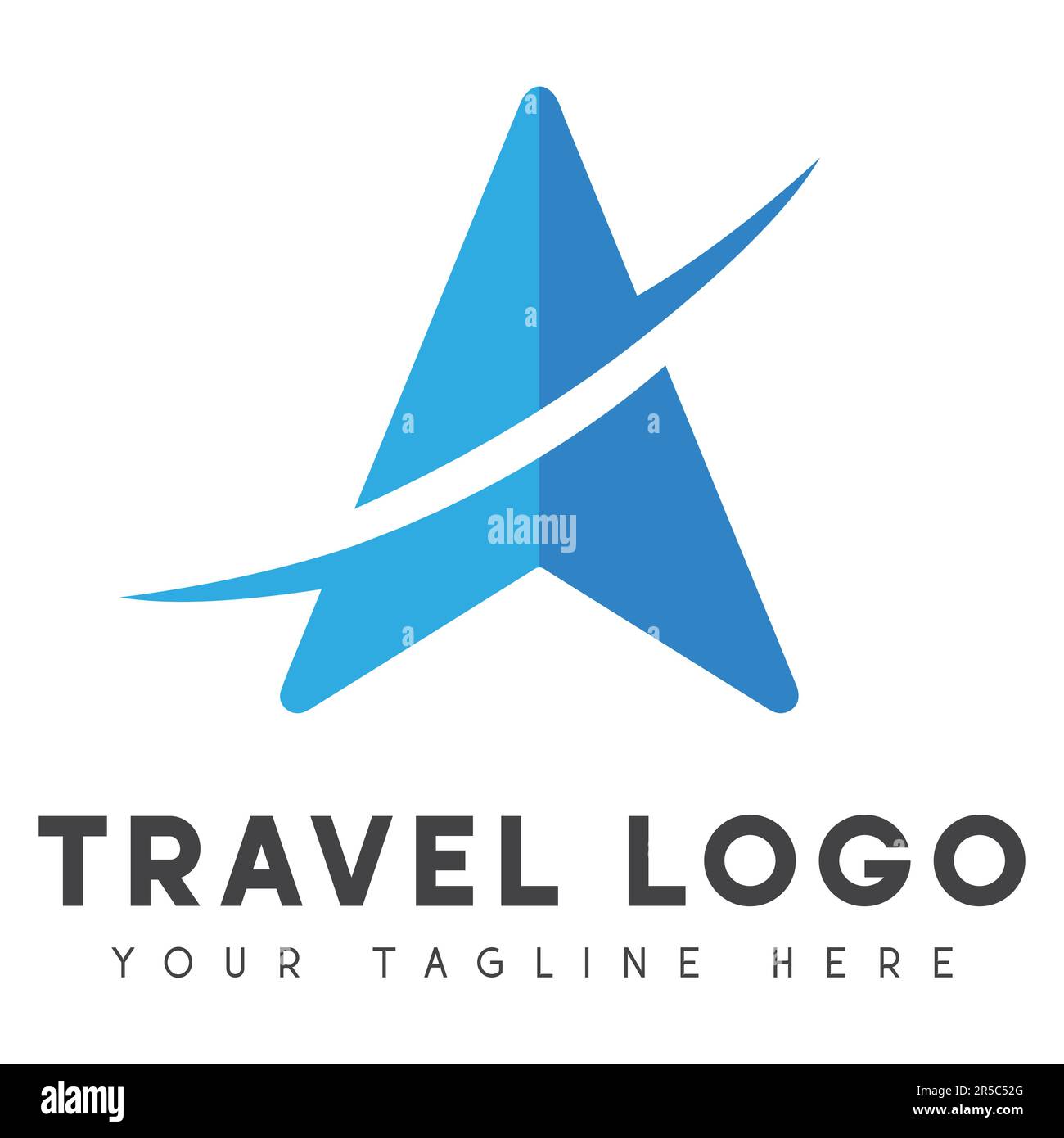 Logo de voyage moderne Design abstrait emplacement Logotype de voyage Illustration de Vecteur