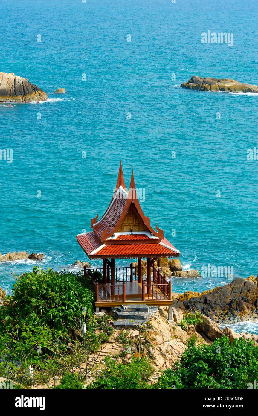 Temple à Choeng mon Bay, île de Ko Samui, Thaïlande, bouddhisme, Thaïlande du Sud Banque D'Images