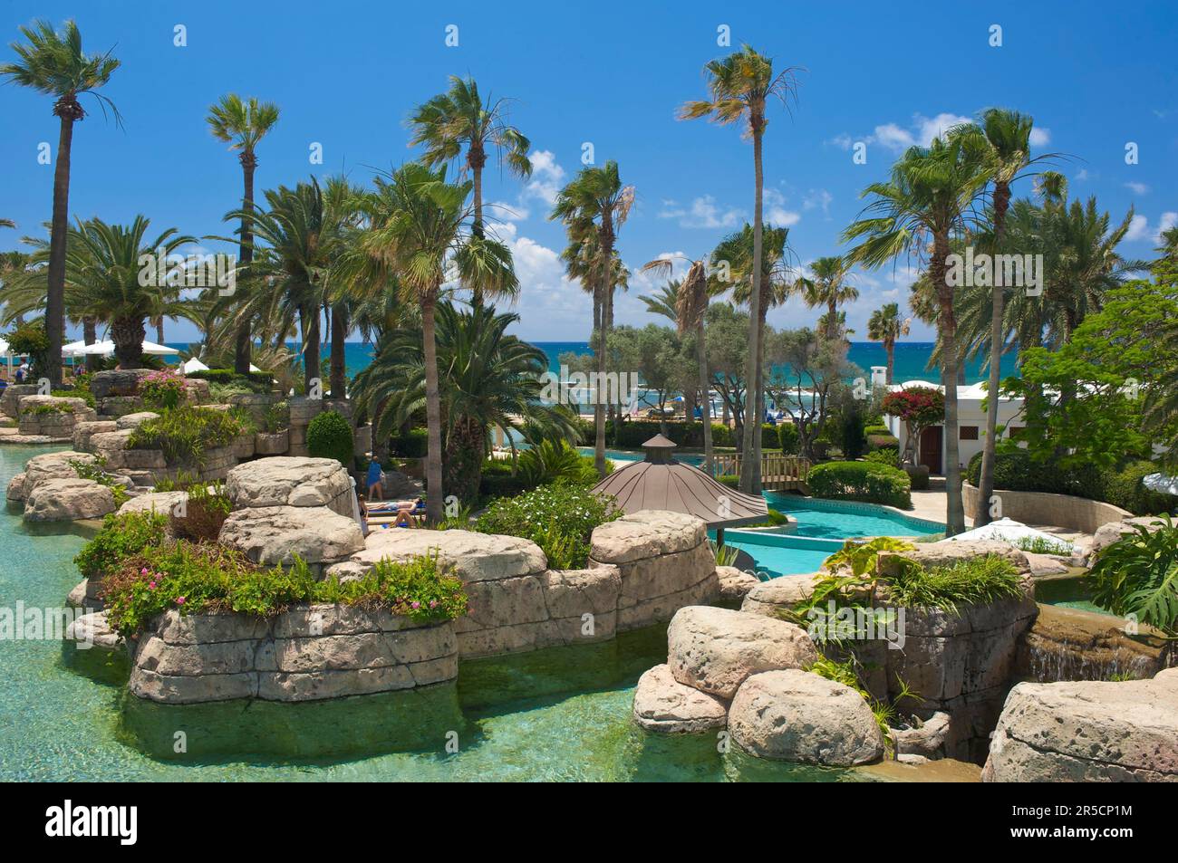Piscine de l'hôtel Annabelle à Pafos, Paphos, Chypre du Sud, Chypre du Sud Banque D'Images