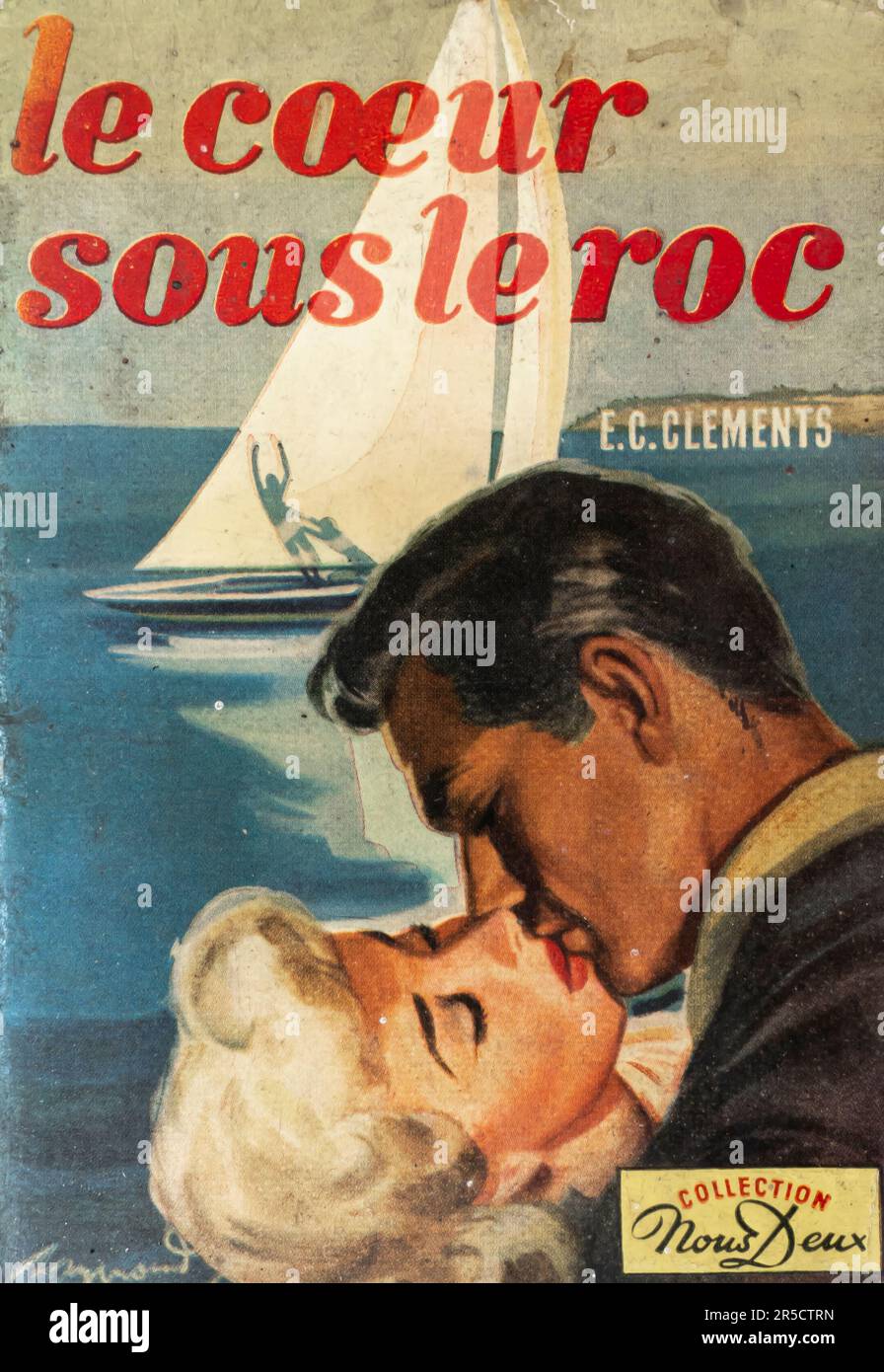 Le coeur sous le Roc. - CLEMENTS E. C roman romantique Banque D'Images