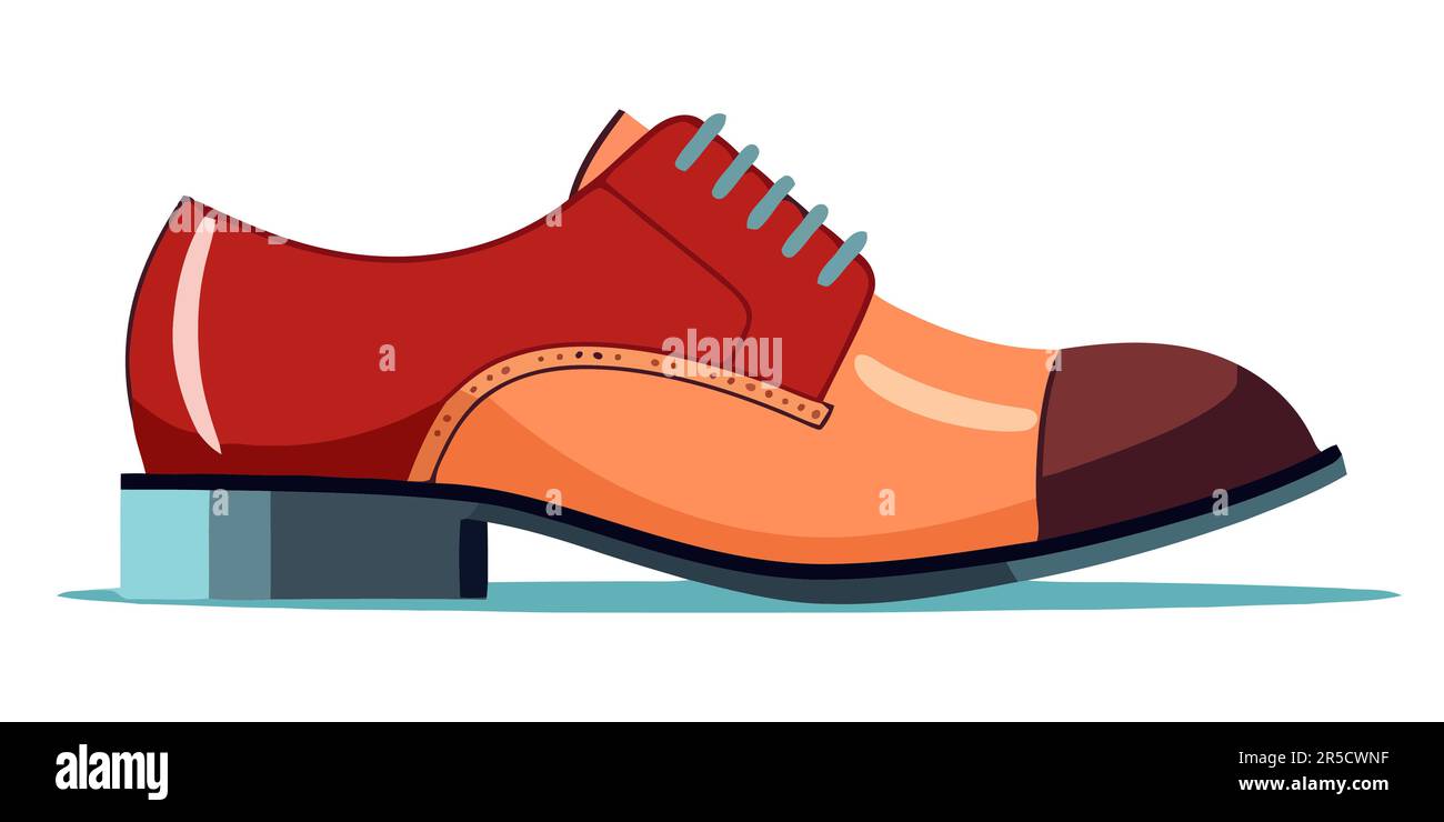 Jolies chaussures classiques pour hommes. Chaussures pour hommes isolées sur fond blanc. Chaussures de dessin animé. Illustration vectorielle Illustration de Vecteur