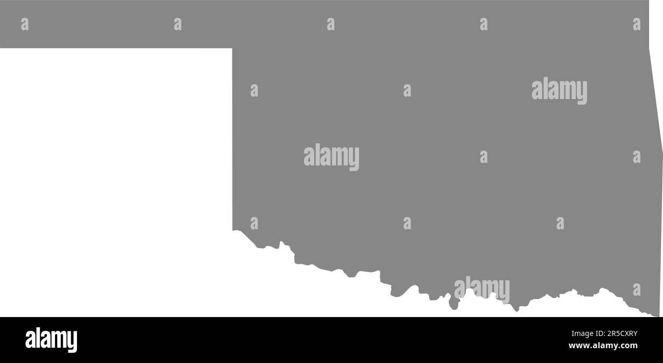 Carte DES couleurs CMYK GRIS de L'OKLAHOMA, Etats-Unis Illustration de Vecteur