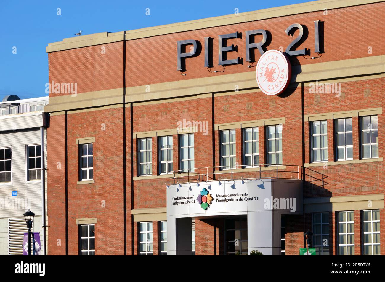 Musée canadien de l'immigration au Pier 21, un musée national du centre-ville de Halifax, Nouvelle-Écosse, Canada (2022) Banque D'Images