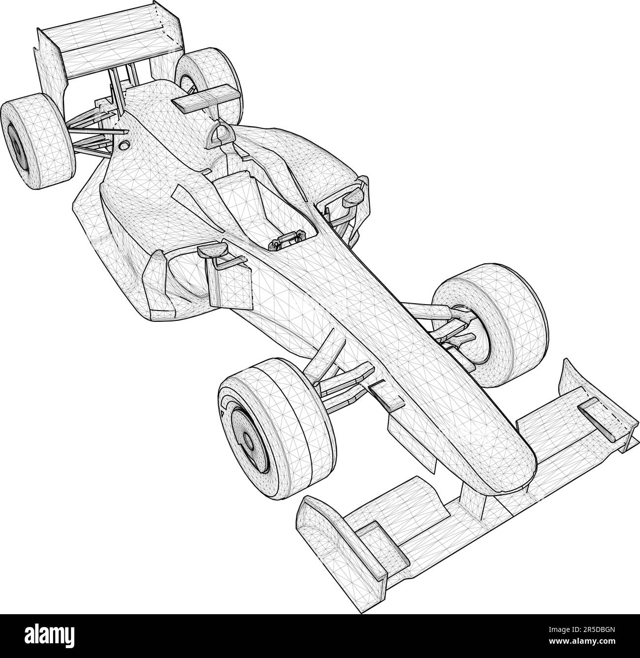 Vecteur voiture de course. Illustration isolée sur fond blanc. Illustration vectorielle d'une voiture de sport de course. Illustration de Vecteur