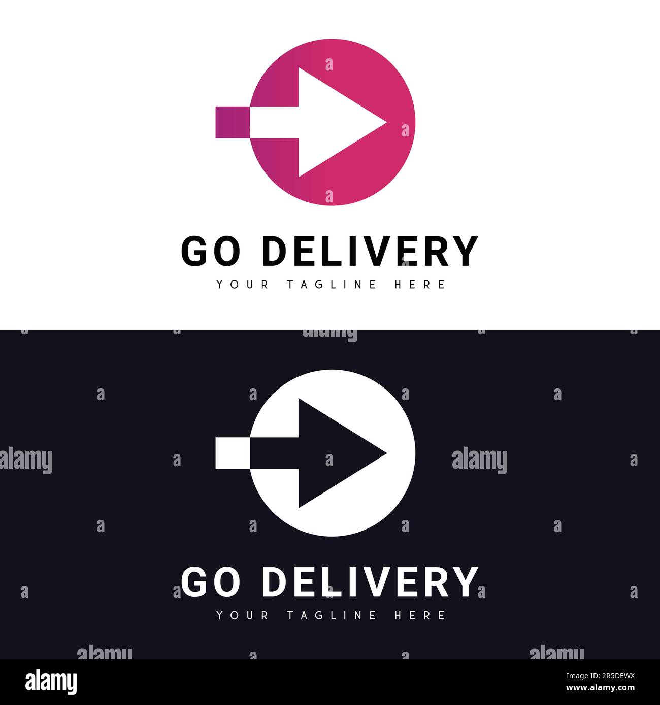 GO Fast Delivery logo Design logo Arrow logotype Illustration de Vecteur