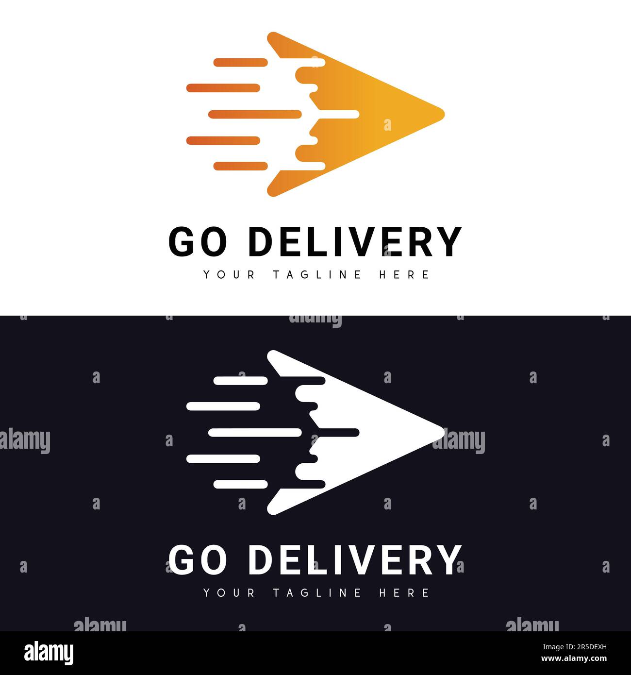 GO Fast Delivery logo Design logo Arrow logotype Illustration de Vecteur