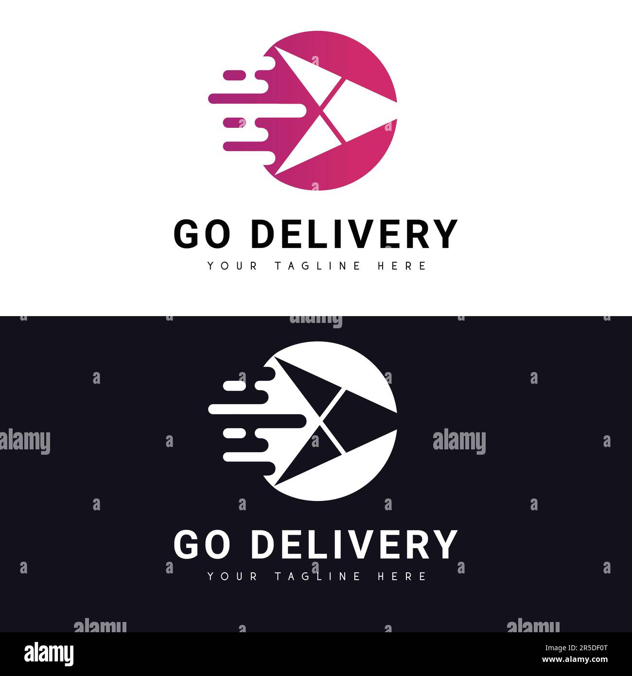 GO Fast Delivery logo Design logo Arrow logotype Illustration de Vecteur