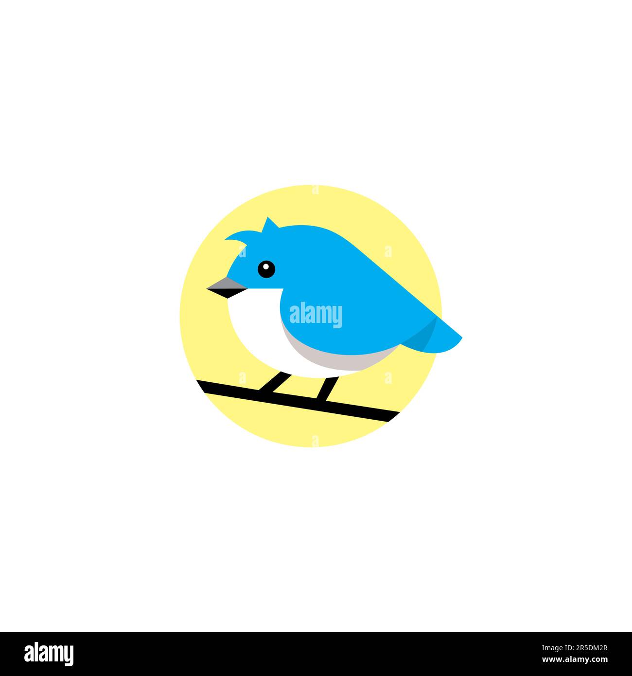 Icône oiseau logo Cute Design. Illustration du vecteur Bird Kids Illustration de Vecteur