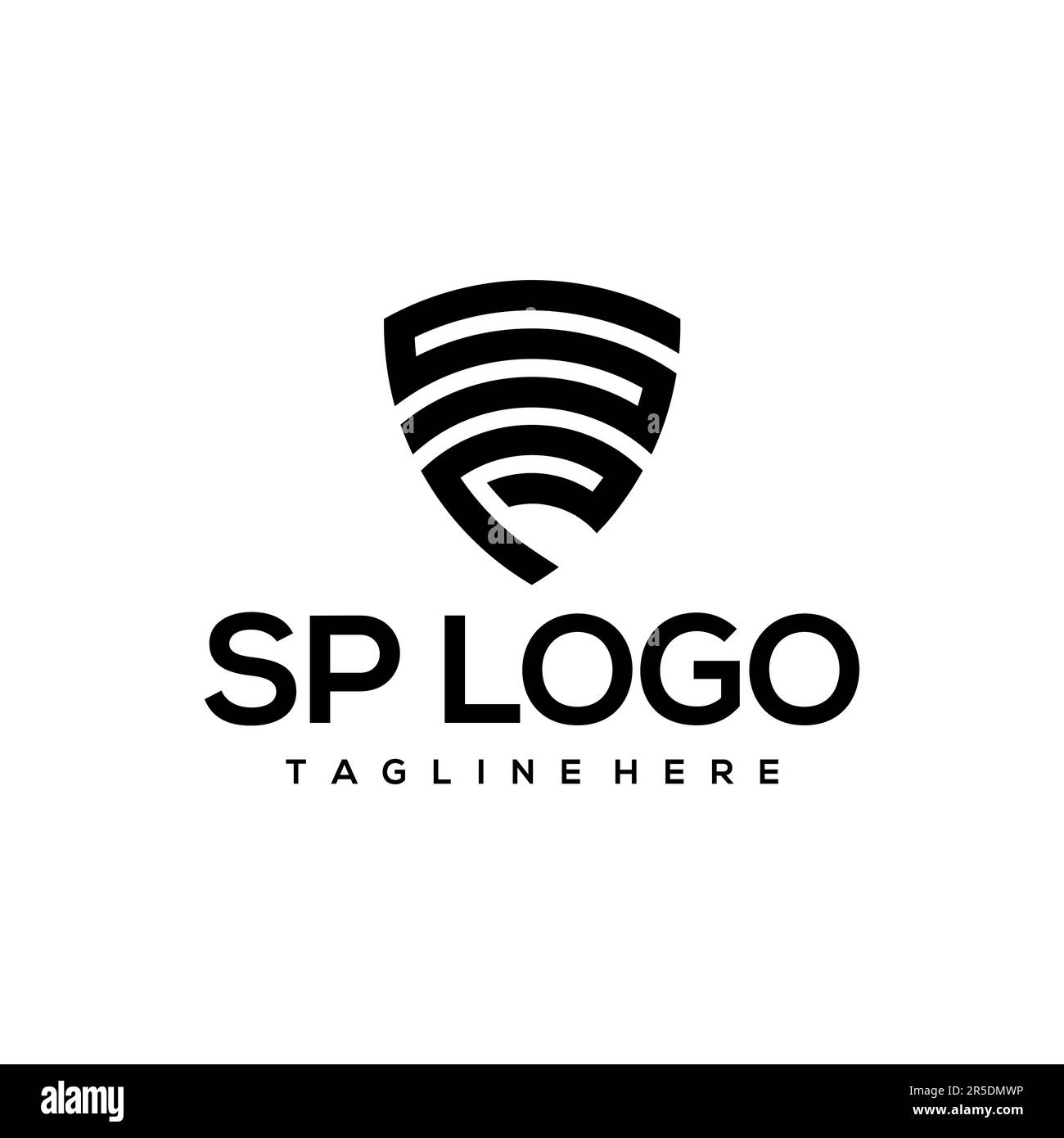 Lettre SP monogramme logo modèle Design idée créative Illustration de Vecteur