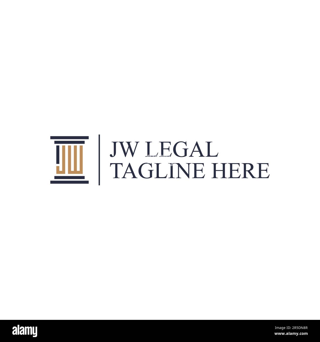 Droit service juridique logo modèle Design idée créative Illustration de Vecteur