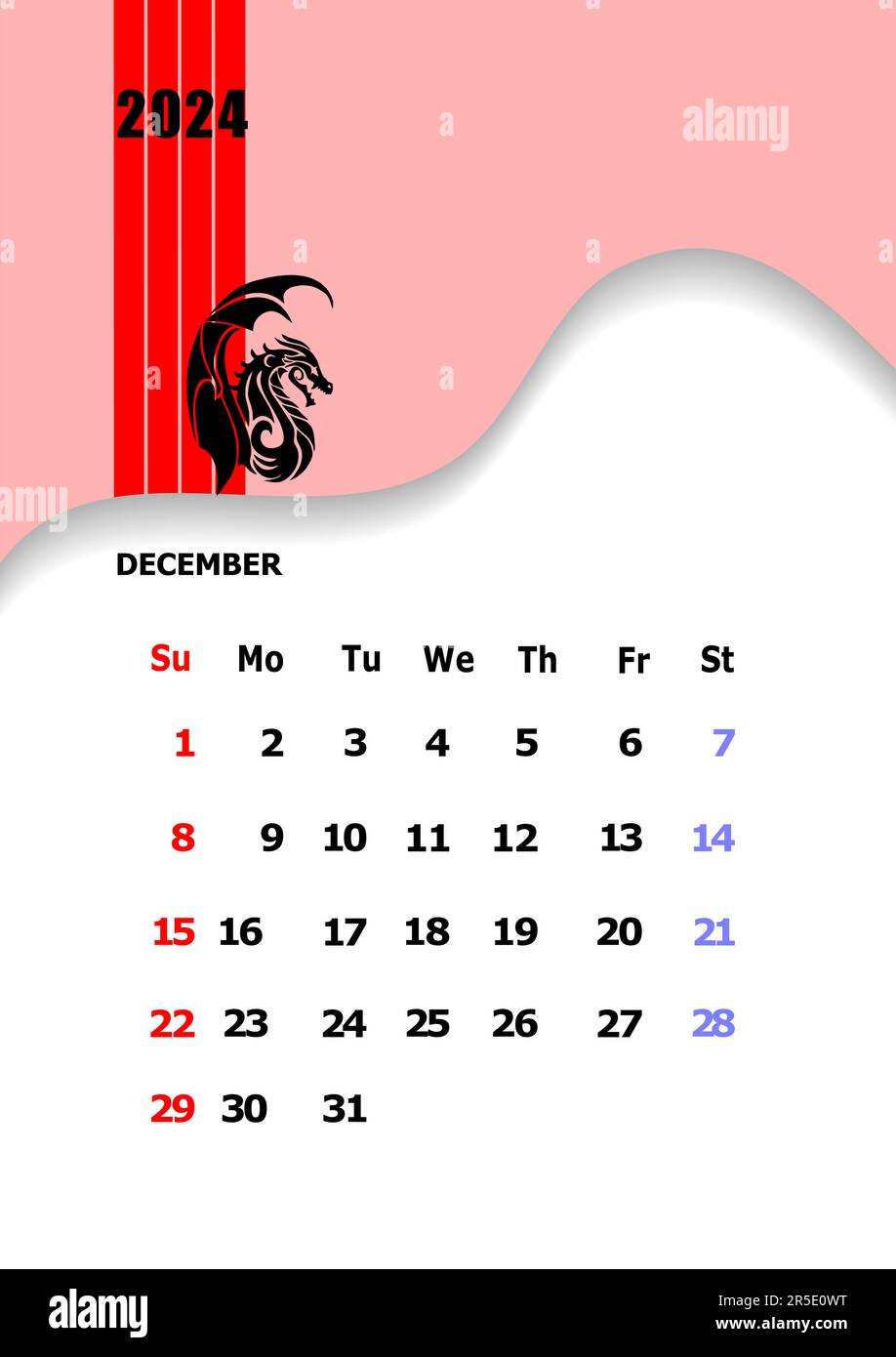 calendrier 2024. Mois. illustration à vecteur de 3d couleurs Image  Vectorielle Stock - Alamy