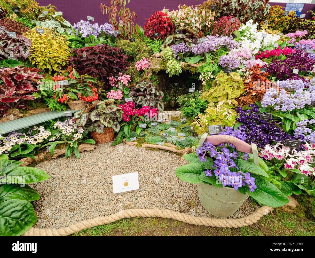 Stands de commerce dans le pavillon du Chelsea Flower Show Banque D'Images