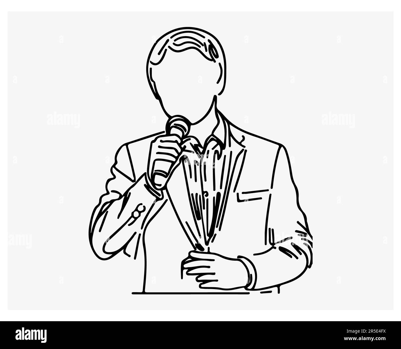 Illustration vectorielle de la ligne de fête des pères Banque D'Images