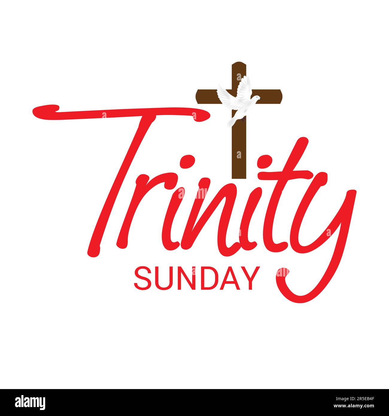 Illustration vectorielle d'un arrière-plan pour le dimanche de la Trinité. Banque D'Images