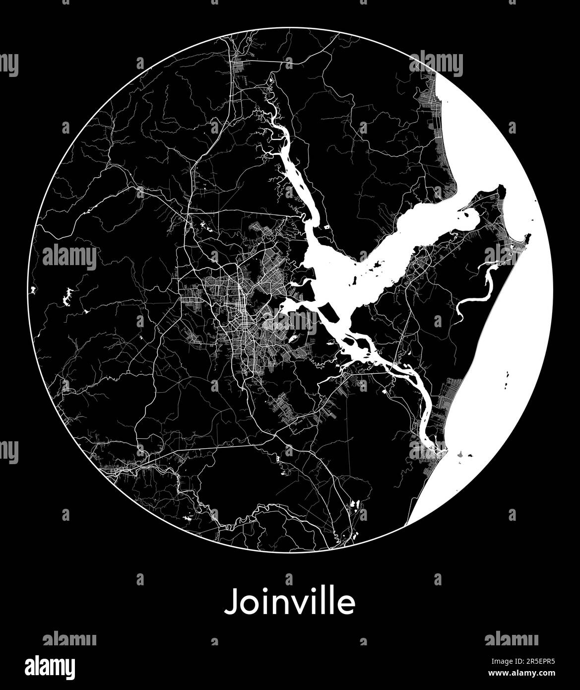 Carte de la ville Joinville Brésil illustration du vecteur Amérique du Sud Illustration de Vecteur