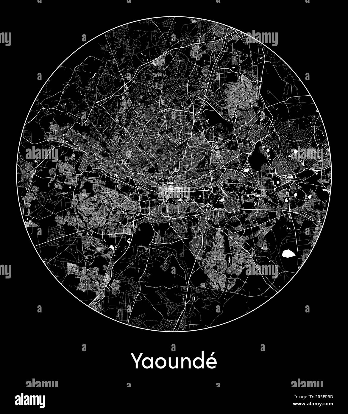 Carte de la ville Yaounde Cameroun Afrique illustration vectorielle Illustration de Vecteur