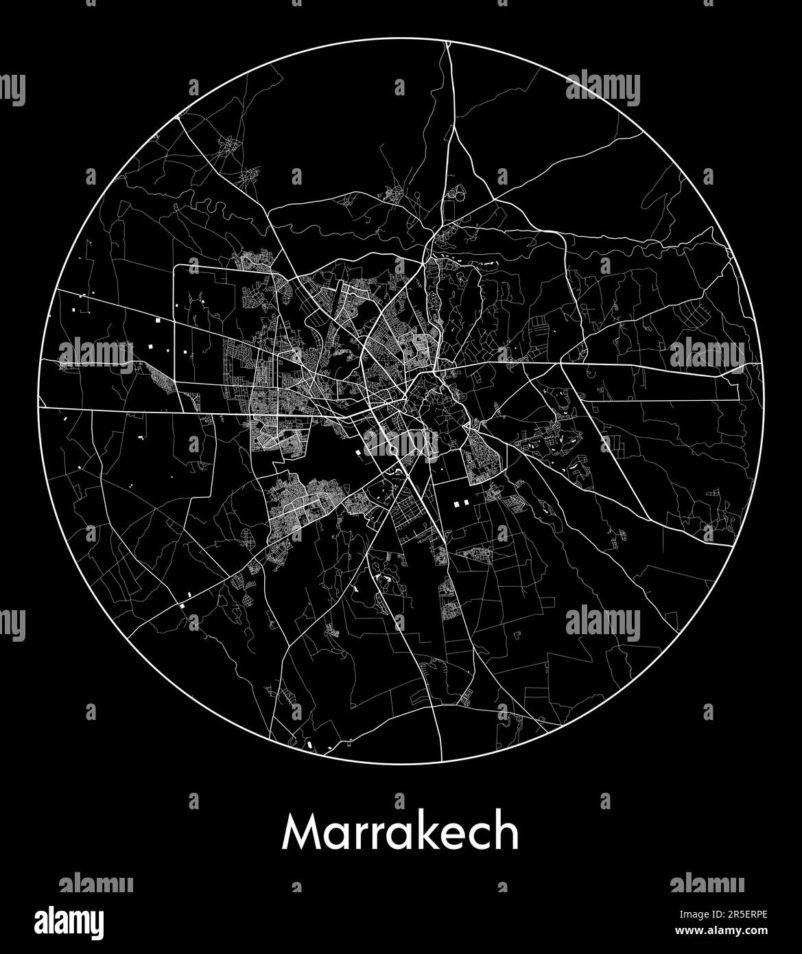 Carte de la ville Marrakech Maroc Afrique illustration vectorielle Illustration de Vecteur