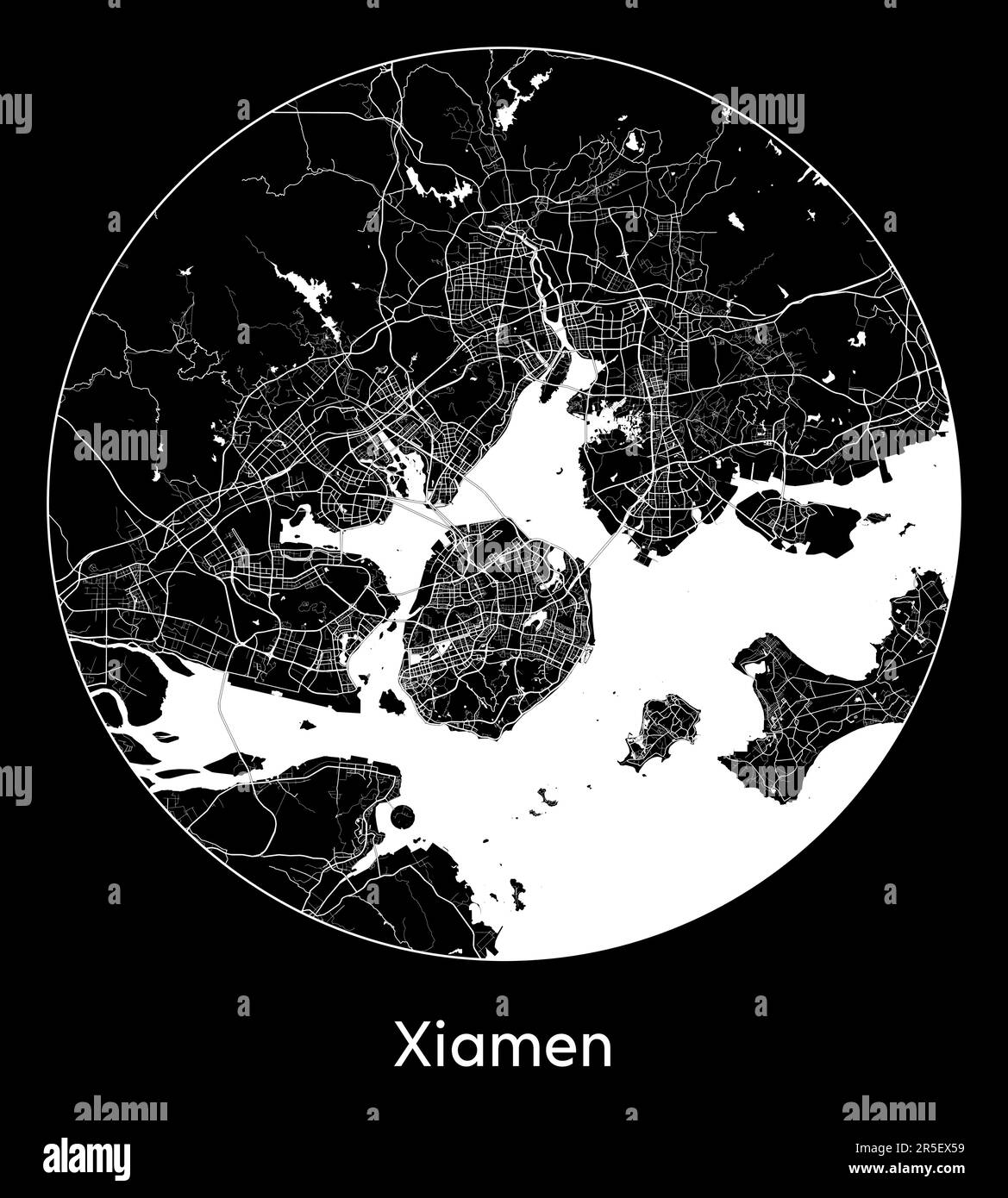 Carte de la ville Xi’an Chine illustration vectorielle Asie Illustration de Vecteur