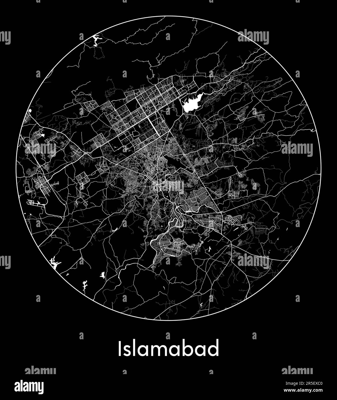 Carte de la ville Islamabad Pakistan Asie illustration vectorielle Illustration de Vecteur