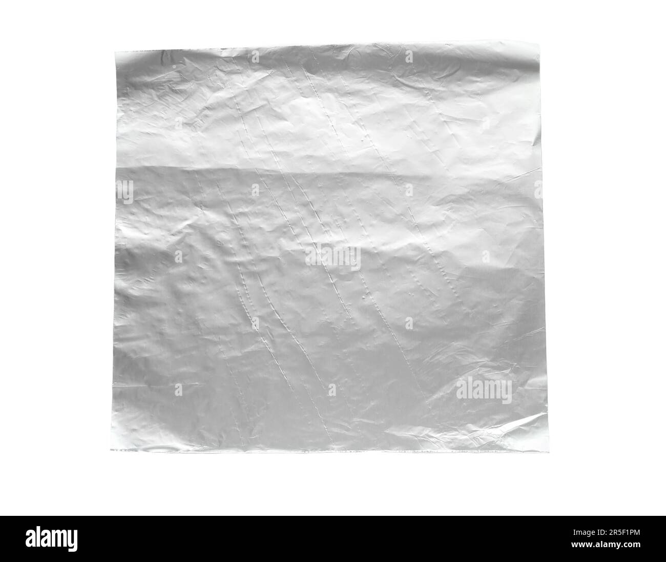 Feuille d'aluminium sur fond blanc Banque D'Images