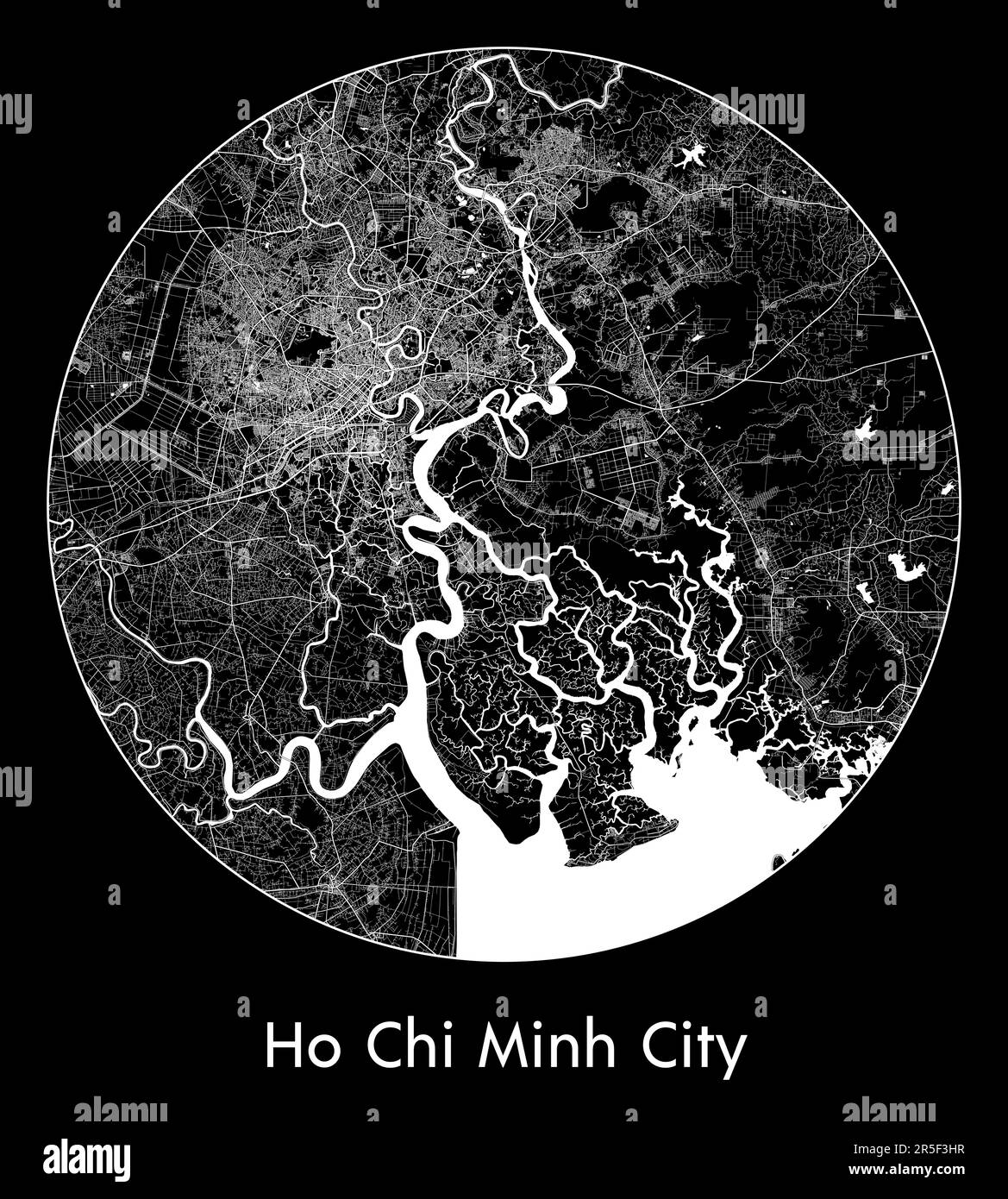 Carte de la ville Ho Chi Minh ville Vietnam Asie illustration vectorielle Illustration de Vecteur