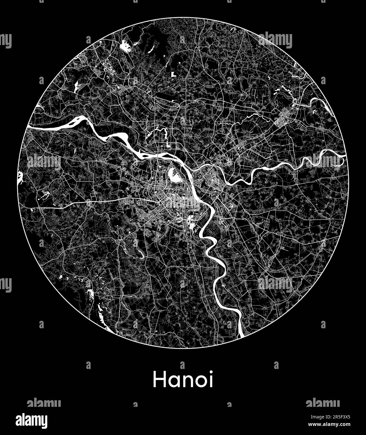 Carte de la ville Hanoi Vietnam Asie illustration vectorielle Illustration de Vecteur