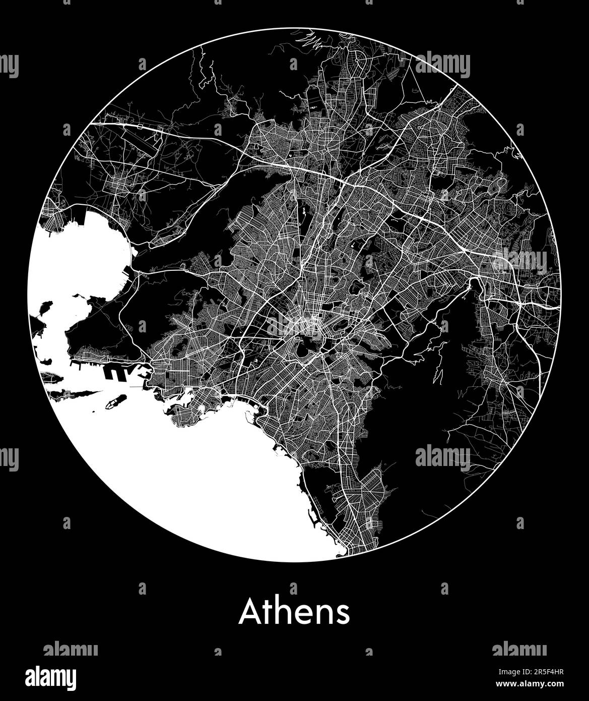 Carte de la ville Athènes Grèce Europe illustration vectorielle Illustration de Vecteur