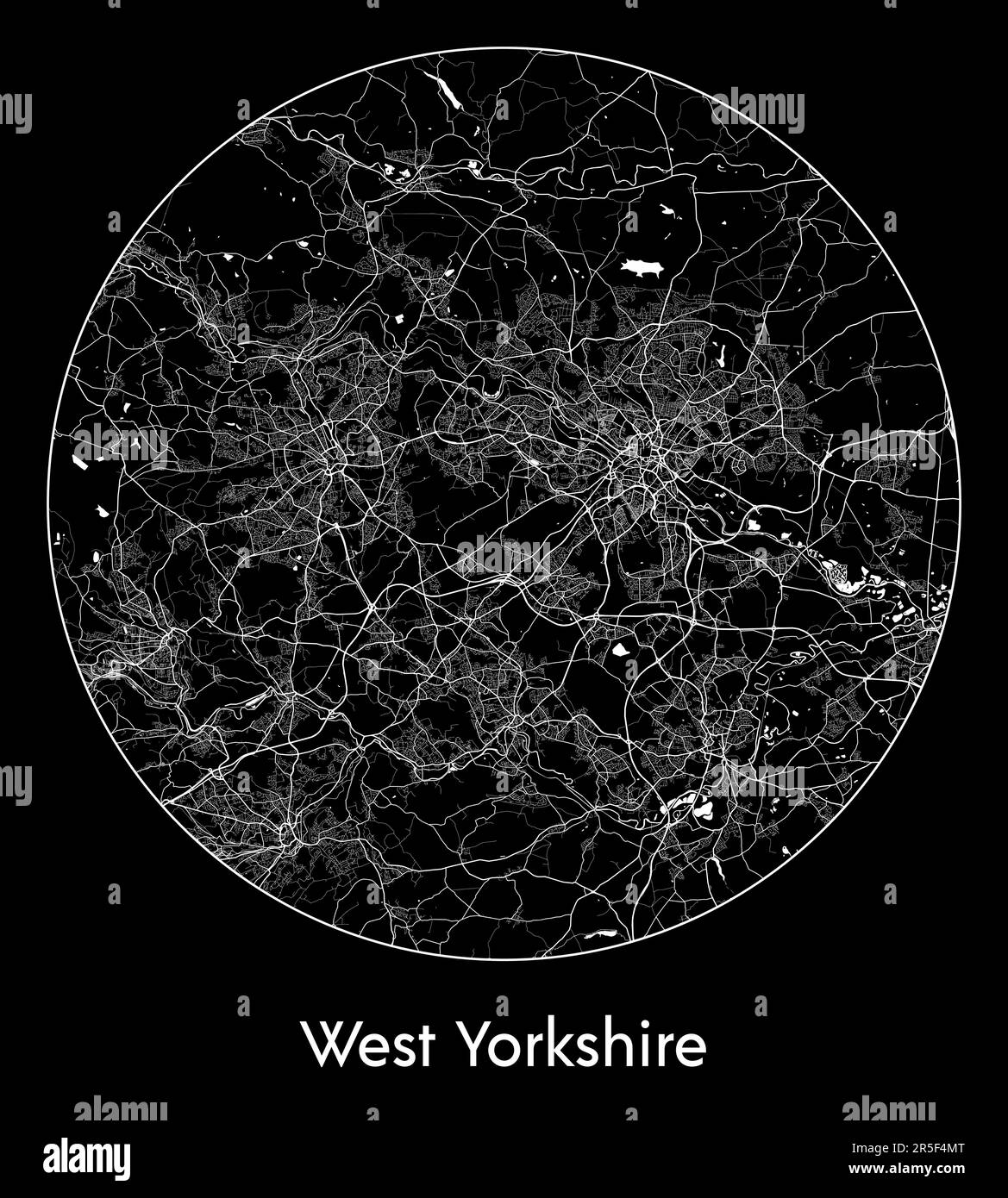 Carte de la ville West Yorkshire Royaume-Uni Europe illustration vectorielle Illustration de Vecteur