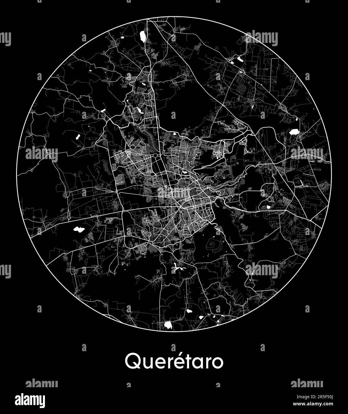 Carte de la ville Queretaro Mexique illustration du vecteur Amérique du Nord Illustration de Vecteur
