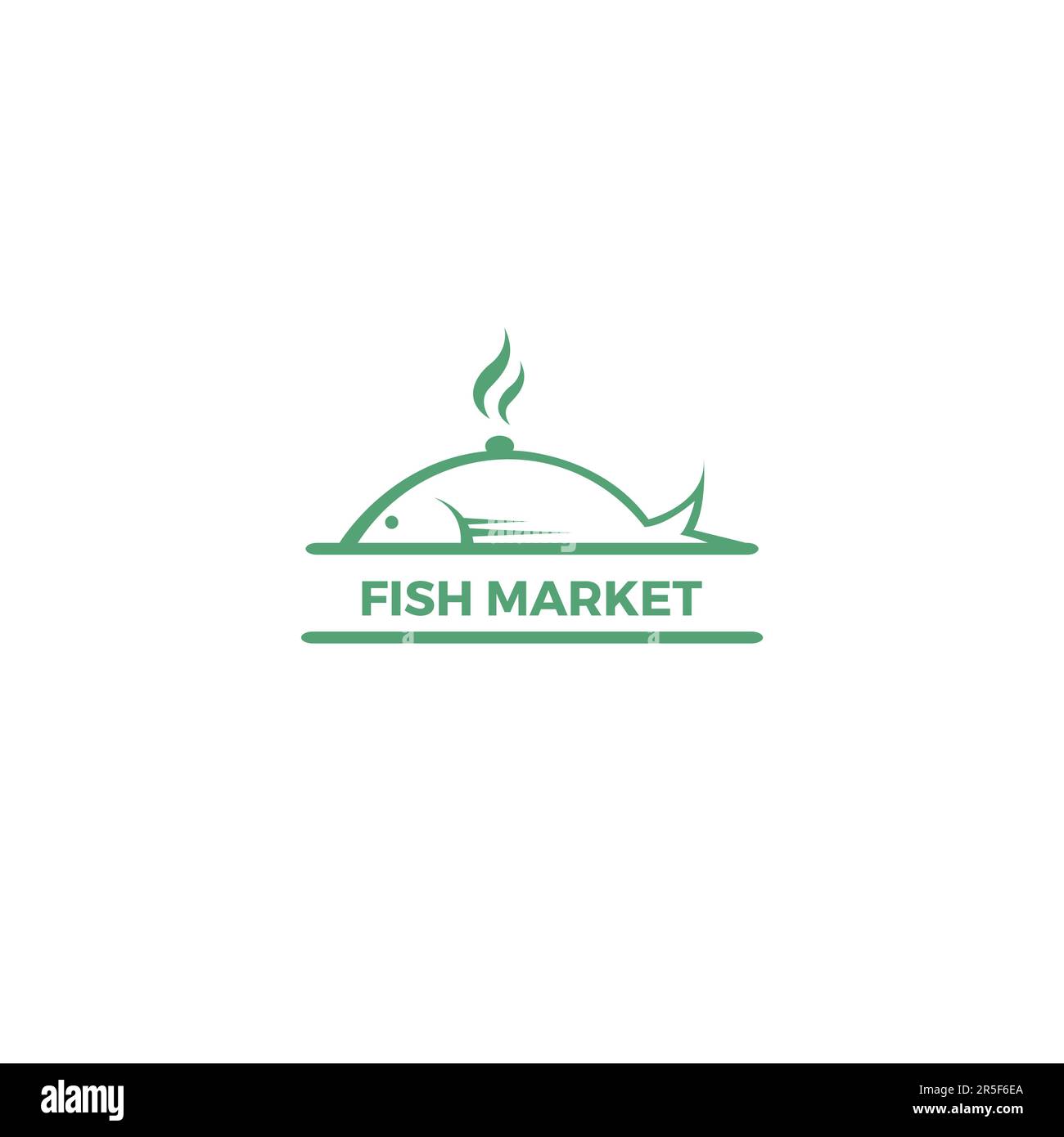 Logo Fish Market. Logo Fish Food Illustration de Vecteur